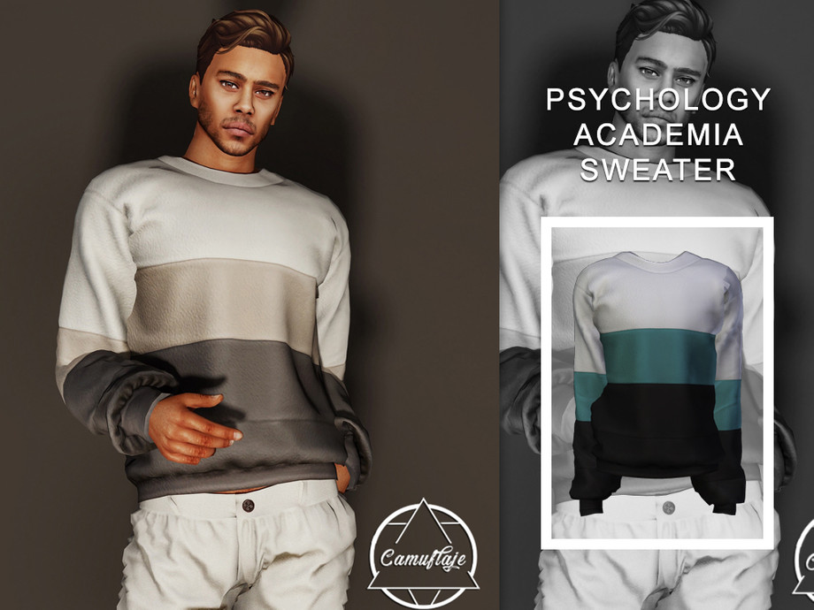 The Sims Resource - [PATREON] Psychology Academia - Sweater *Early Access*