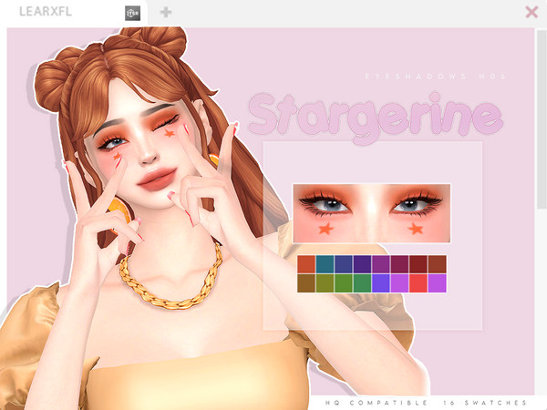 Sims 4 — Stargarine Eyeshadows N06 by Learxfl — - 16 swatches - HQ / BGC Compatible - Female - Teen - Elder - All Occult