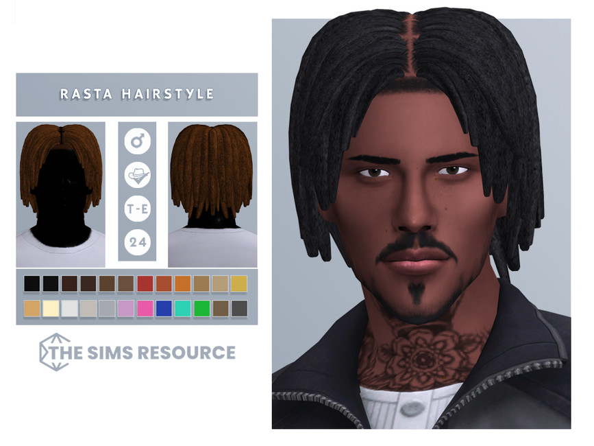 The Sims Resource - Rasta Hairstyle