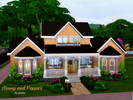 Sims 4 — Nanny and Poppa's by Sparky — Made with a Elder retired couple in mind. Main floor has main bedroom, study / 2nd