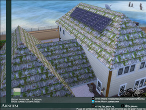Sims 4 — Arnhem by Silerna — Mossy roof pattern :) -Base game compatible -Roof pattern -1 color -Please do not reupload,