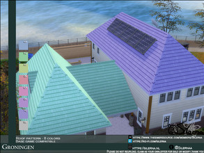 Sims 4 — Groningen by Silerna — -Base game compatible -Roof pattern -8 colors -Please do not reupload, claim as your own