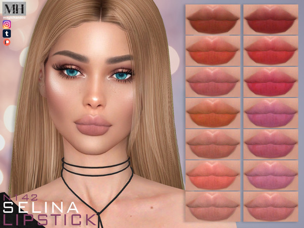 Sims 4 — [Patreon] Selina Lipstick N142 by MagicHand — Nude lipstick in 16 colors - HQ Compatible. Preview - CAS