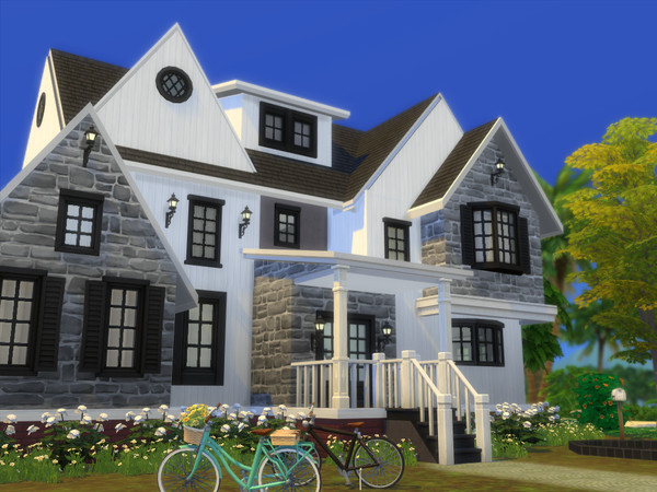 Sims 4 — Villa Jenn by gabi892 — Beautiful comfortable family house on two floors On the first floor open concept living