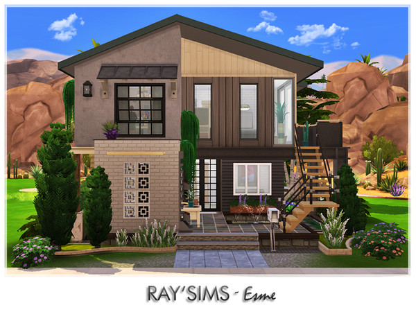 Sims 4 — Esme by RayDesign9 — This house fully furnished and decorated, without custom content. This house has 2 bedroom