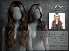 Sims 4 — Caramel - Hair Strands (Add On) by Ade_Darma — Caramel Hair Strands ADD ON (Textures Only) This is an Add On for
