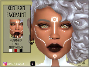 Sims 4 — Xentron Facepaint by Reevaly — 6 Swatches. Teen to Elder. Male and Female. Base Game compatible. Please do not