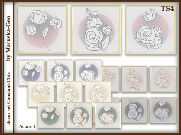 Sims 4 — M-Geo [decor Constant-Chic] picture 1 by Maruska-Geo — picture - 6 colors
