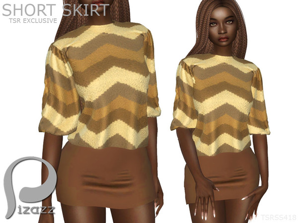 Sims 4 — Short Skirt by pizazz — Sims 4. Base Game: Plaid skirt Pic only shows 1 of 30 different colors. NEW Mesh