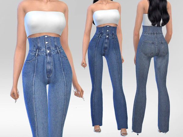 The Sims Resource - High Waist Jeans