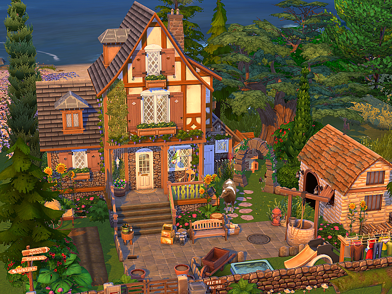 The Sims Resource Grandparents Cottage no CC