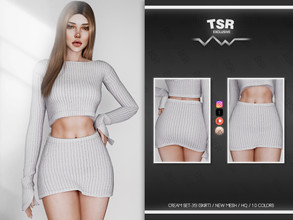 Sims 4 — CREAM SET-313 (SKIRT) BD894 by busra-tr — 10 colors Adult-Elder-Teen-Young Adult For Female Custom thumbnail