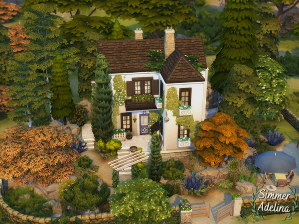 Sims 4 — Coastal Home by simmer_adelaina — This home is perfect for a small family of four sims. The house was built on a