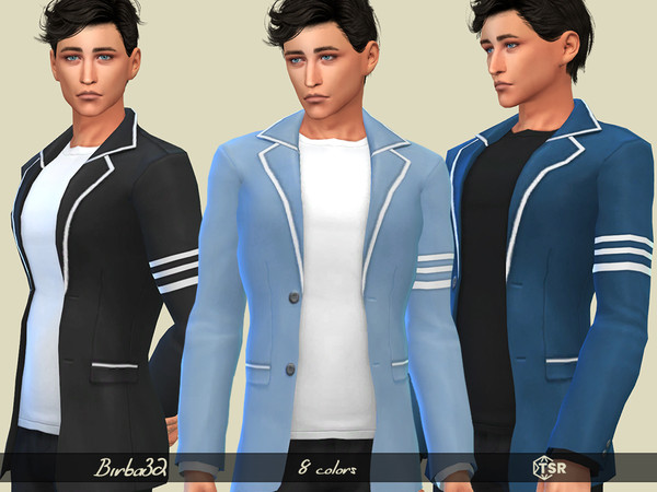Sims 4 — [Recolor] Francis Jacket by Birba32 — A modern jacket for man in eight colors.
