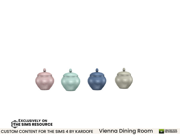 Sims 4 — Vienna Dining Room Sugar bowl by kardofe — Sugar bowl, decorative, in four colour options