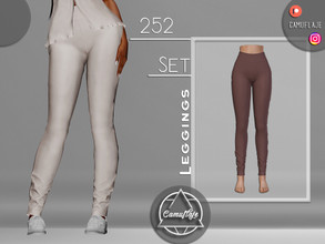 Sims 4 — SET 252 - Leggings by Camuflaje — Fashion trendy cute casual set that includes a blouse & leggings ** Part