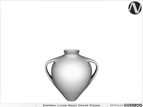 Sims 4 — Emporia Two Handle Vase by ArtVitalex — Living Room Collection | All rights reserved | Belong to 2023