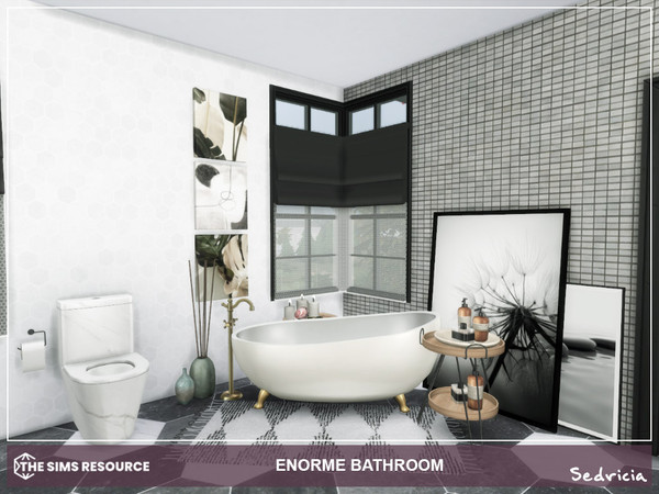 Sims 4 — Enorme Bathroom - CC TSR by Sedricia — Please use "bb.moveobjects on" before place the room Room size