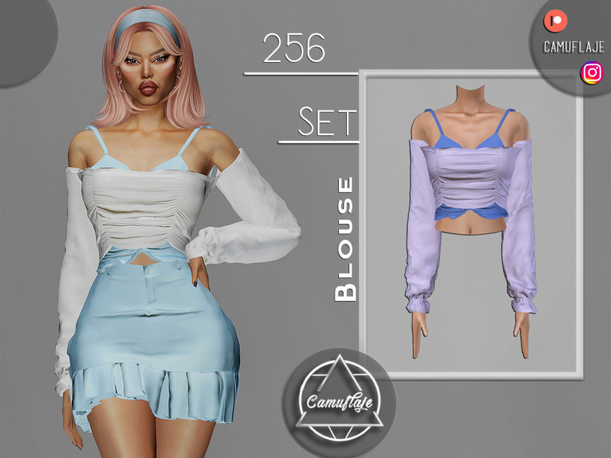 The Sims Resource - SET 256 - Blouse & Top