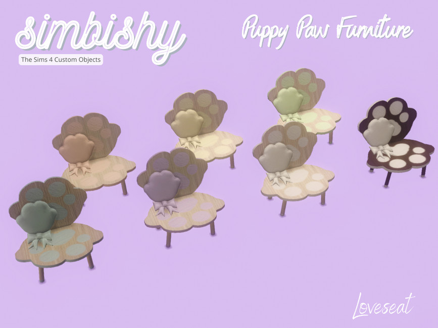 The Sims Resource Puppy Paw Furniture Loveseat