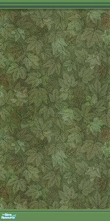 Sims 2 — Leaves of Green by TSR Archive — A leaf wallpaper that might make your Sim feel like he or she is living in the