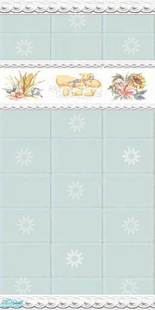 Sims 2 — Cornflowers and pigs by devilishdawn — tiled wall