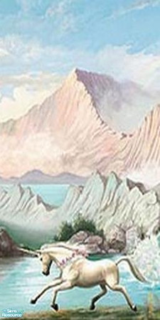 Sims 2 — Castle Mural Set - Individual Item by marvclar2 — Panel 3 Pretty scenic mural for a boy or girls room! by