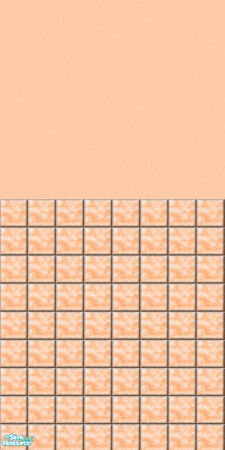 Sims 2 — orange bath by molecularwitch — A orange bath wall covering.