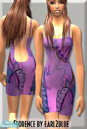 Sims 2 — Florence by e2b - recolor 3 by earl2blue — NO MESH NEEDED. Model: Faye Keats, earl2blue.livejournal.com Hair: