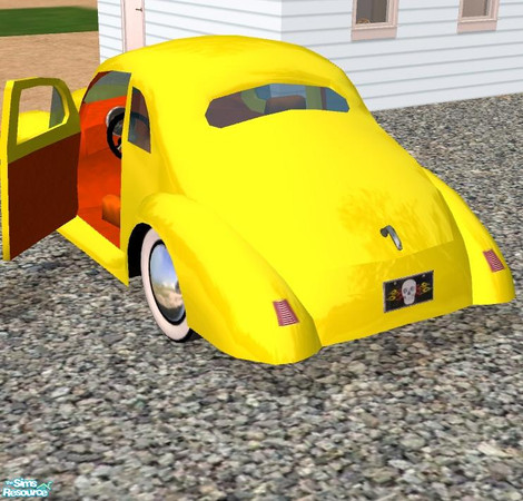 Sims 2 — 1940 Viking Coupe - Orange Interior by Dr Pixel — Orange interior color option, with white seat inserts.