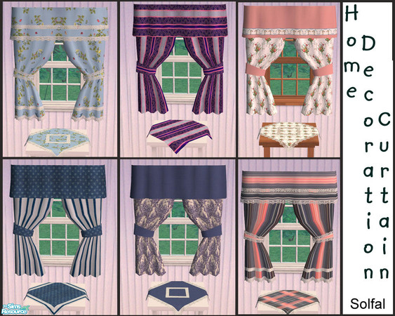 Sims 2 — Home decoration Curtain by solfal — Goes with my home decoration cloths