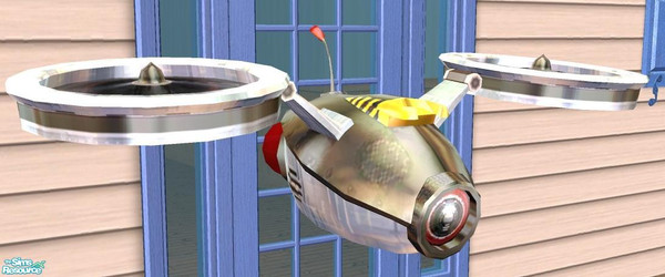 Sims 2 — Sentrybot Singles 2/2 by Madcat_Tu_Tat — The Silver-zapper sentrybot. After building this, place indoors or