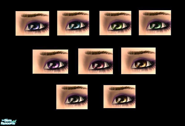 Sims 2 — Eye Collection by Sayde — 9 eyecolors .