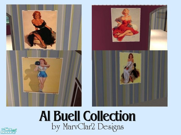Sims 2 — Pinup Girls - Al Buell Collection by marvclar2 — These are some of the more "classy" pinup girls of