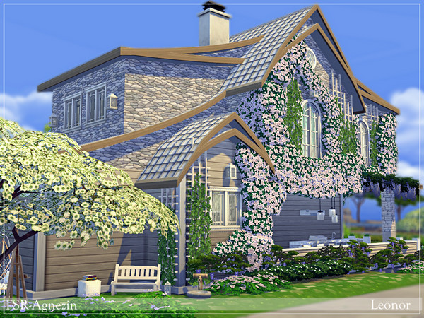 Sims 4 — Leonor (no cc) by Agnezin — A small house for a family with children. It has two bedrooms and two bathrooms.