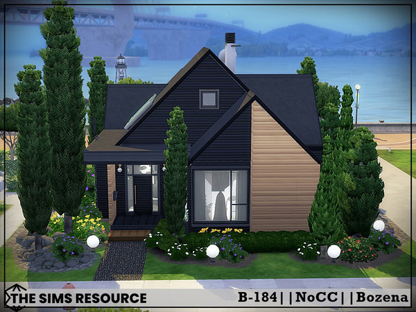 Sims 4 — B-184 by Bozena — The house is located in the San Sequoia . Have fun Lot: 30 x 20 Value: $ 62 264 Lot type: