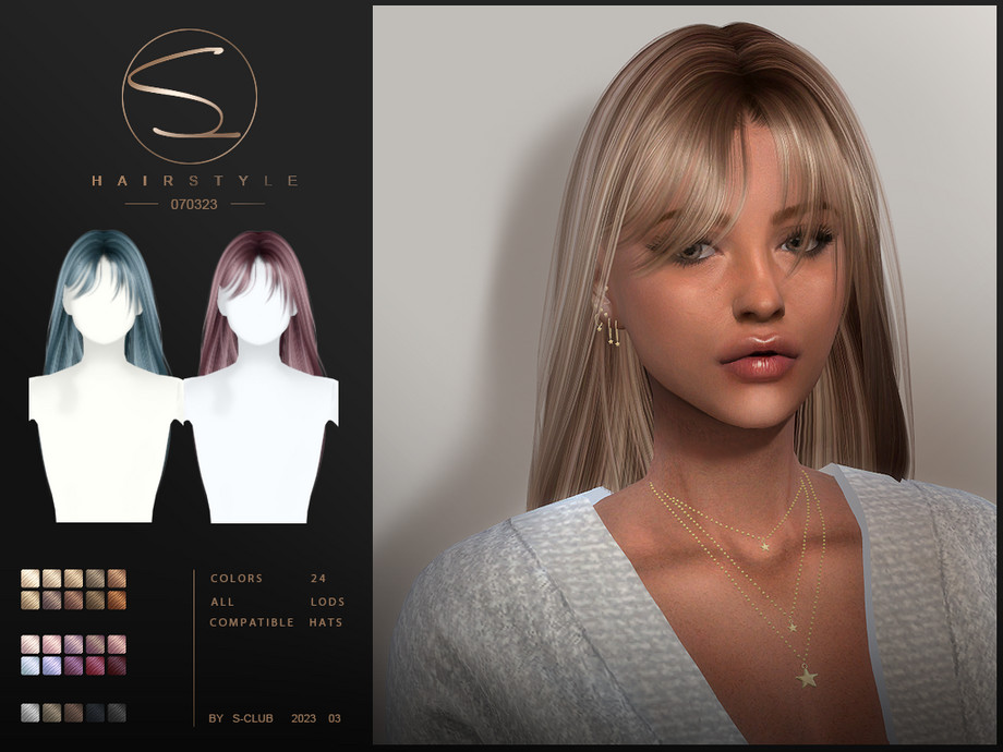 The Sims Resource Long Straight Hairstyle Sasa070323 By S Club