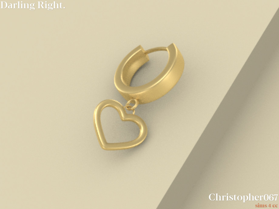The Sims Resource - Darling Earrings Male - Right