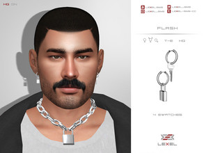 Sims 4 — Flash (set of earrings) by LEXEL_s — 4 swatches Teen trough elder Both genders HQ textures 5 versions 