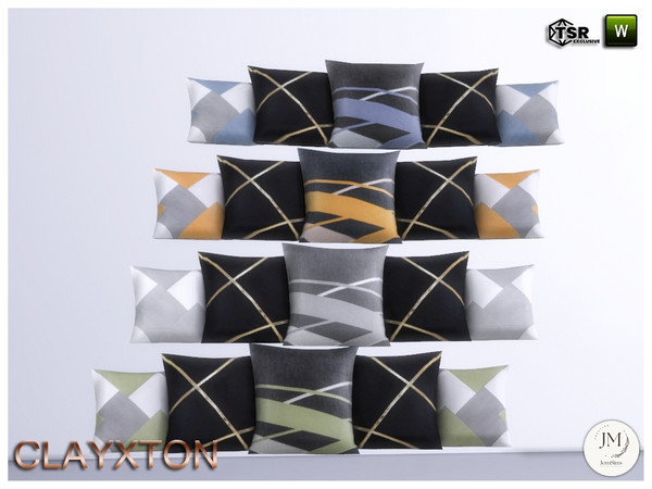 Sims 4 — Clayxton living cushions sofa by jomsims — Clayxton living cushions sofa