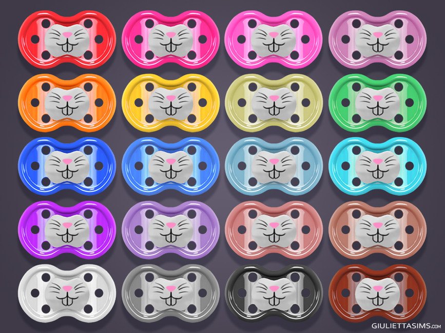 The Sims Resource - Bunny Teeth Pacifier For Infants (left brow ring ...