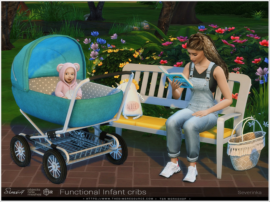The Sims Resource Infant Crib Stroller