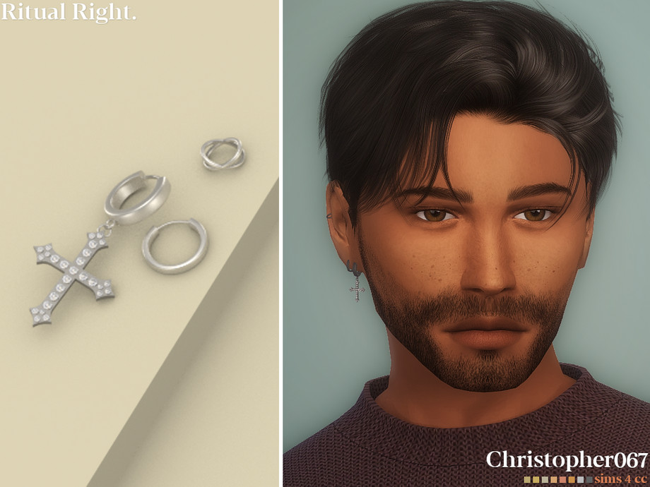 The Sims Resource - Ritual Earrings Male - Right