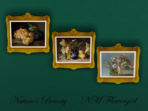 Sims 4 — Nature's Bounty by nmflowergirl — A set of beautiful Andreas Lach still life paintings suitable for any formal