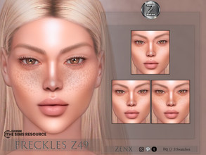 Sims 4 — FRECKLES Z49 by ZENX — -Base Game -All Age -For Female -3 colors -Works with all of skins -Compatible with HQ