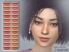 Sims 4 — Zuja Lipstick [HQ] by Benevita — Zuja Lipstick Makeup Category HQ Mod Compatible 24 Swatches For Female and Male