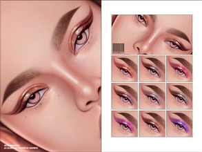 Sims 4 — Glittery Eyeliner | N207 by cosimetic — - Female - 10 Swatches. - 10 Custom thumbnail. - You can find it in the