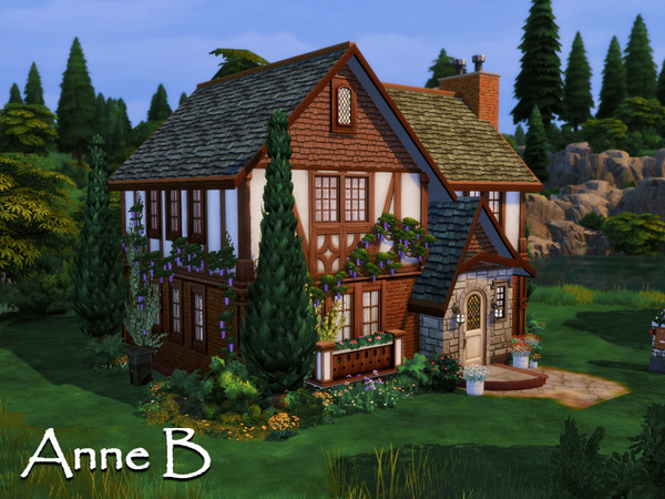 Sims 4 — Anne B |No cc by GenkaiHaretsu — A small Tudor country house. 20x20