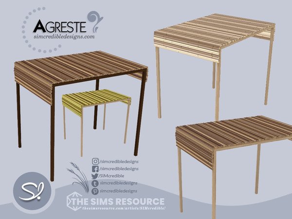 Sims 4 — Agreste Pergola 2x1 by SIMcredible! — by SIMcredibledesigns.com 3 colors + variations