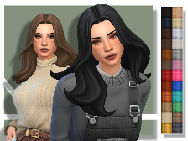 Sims 4 — Dolly Hairstyle by SageMimikyu — Hairstyle 01 (Dolly) Female Hairstyle Teen - Elder All Custom Hat Cuts All